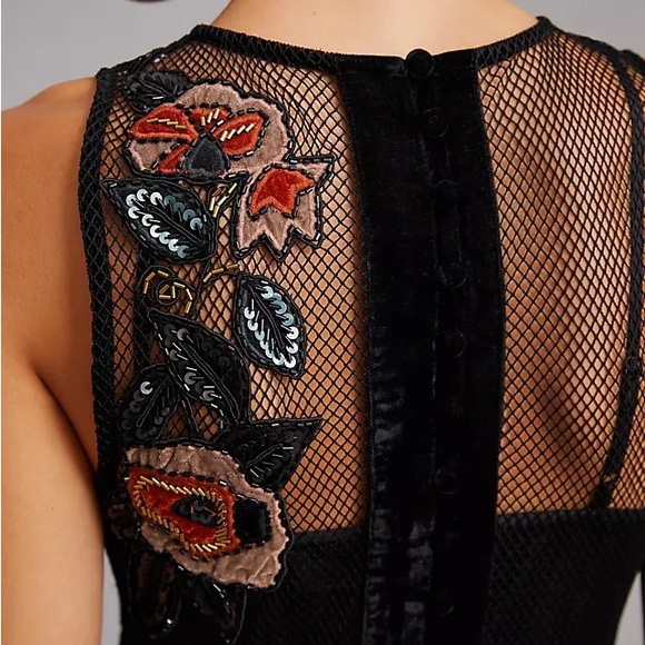 Not So Serious By Pallavi Mohan Midnight Garden Maxi Dress  Slip Is Missing 4p - Picture 5 of 5